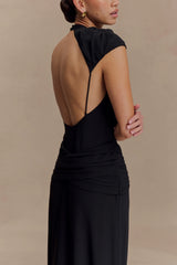 Analia Chiffon Maxi Dress - Black