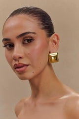 Wilma Square Earrings - Gold