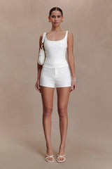 Blanca Stretch Crepe Shorts - White