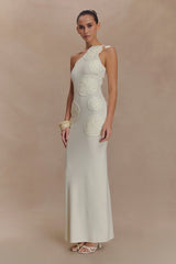 Teneika Crochet Knit Maxi Dress - Ivory