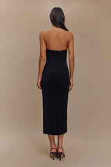 Sussan Strapless Midi Dress - Black