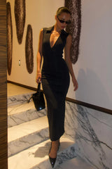 Keagan Sleeveless Midi Dress - Black