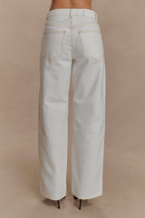Mannon Mid Rise Denim Jeans - White