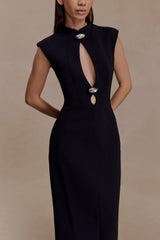 Michelle Cut Out Maxi Dress - Black