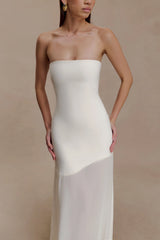 Mason Crepe And Chiffon Maxi Dress - Ivory