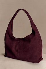 Hazel Slouchy Suede Bag - Burgundy