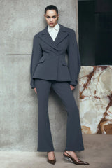 Marion Fit And Flare Pant - Charcoal Shadow