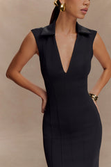 Keagan Sleeveless Midi Dress - Black