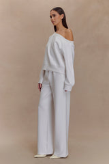 Aiden Slouchy Crew Jumper - Ivory