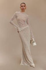 Robyn Sheer Lace Maxi Skirt - Ivory