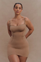 Jocelyn Backless Shapewear Mini Dress - Latte