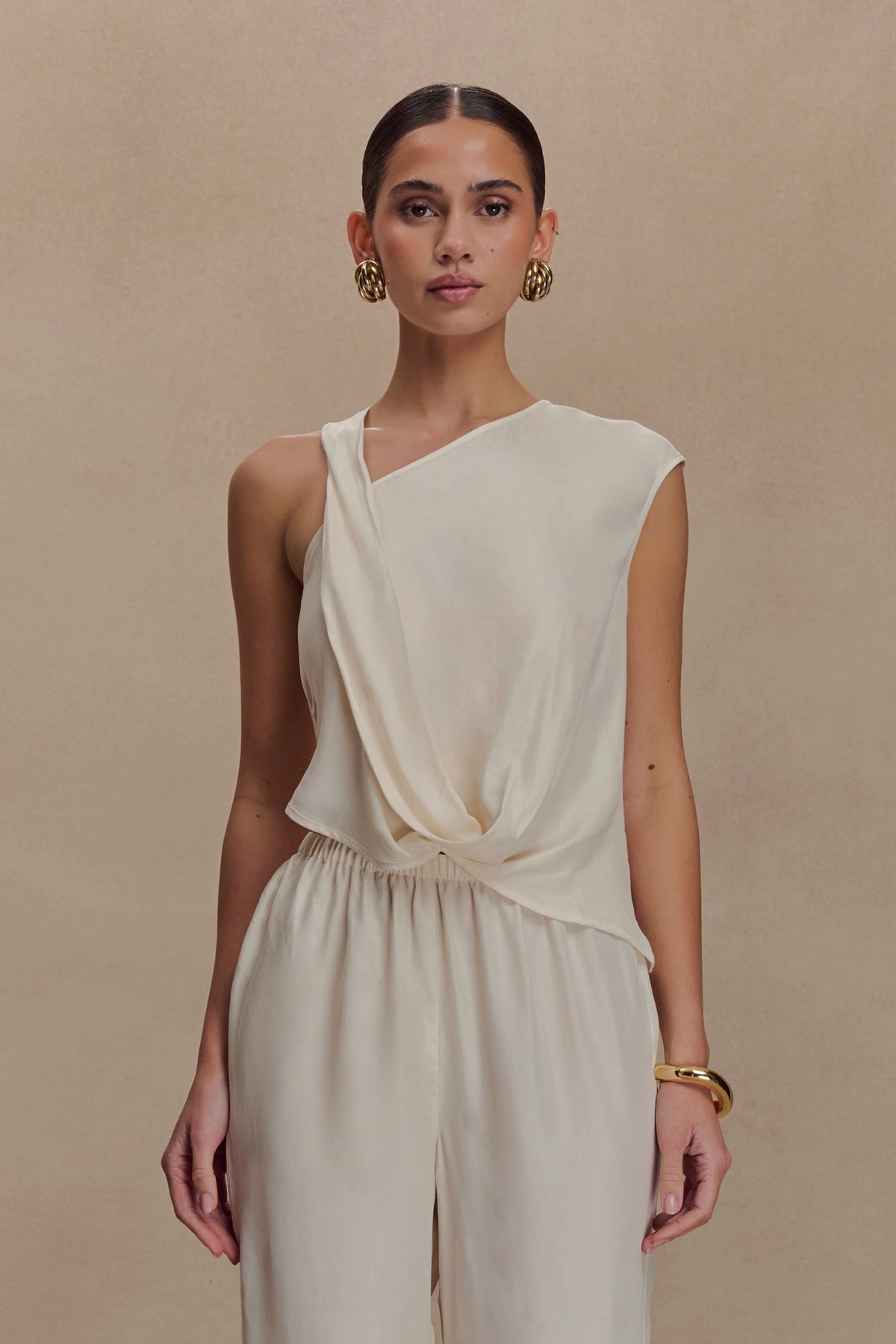 Violeta Asymmetric Top - Ivory