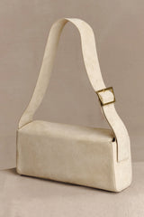 Maria Faux Suede Shoulder Bag - Stone