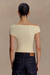Kinsley Slinky Top With Hardware - Pale Lemon