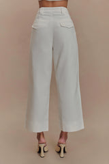 Kaitlyn Cropped Wide Leg Jeans - White