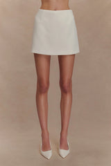 Alix Suiting Mini Skort - Ivory