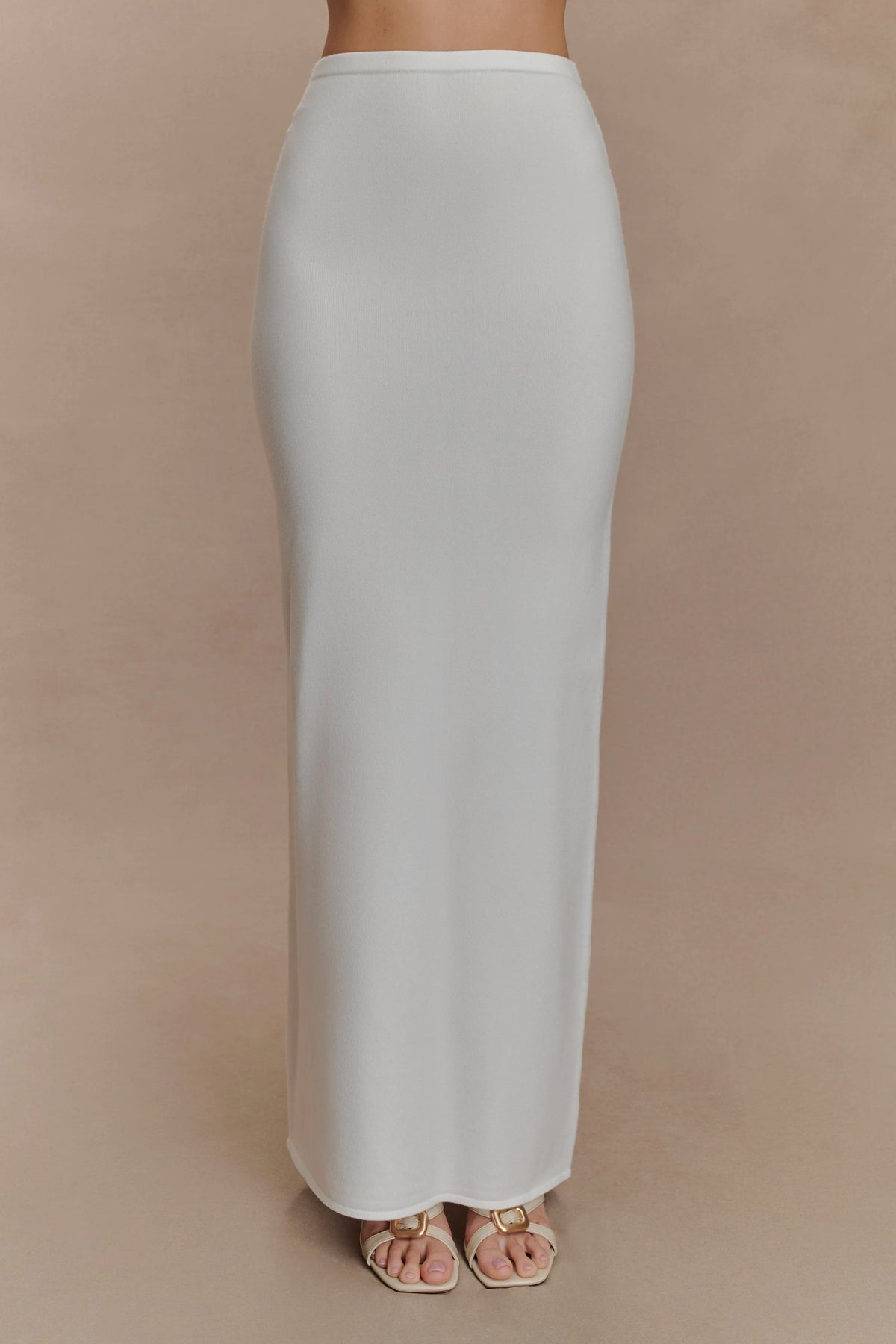 Alejandra Knit Maxi Skirt - White