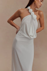 Rosalia Cowl Neck Maxi Dress - White
