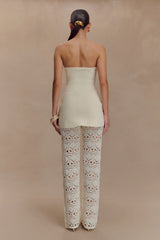 Trena Crochet Knit Pants - Ivory