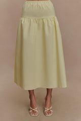 Amirah Midi Skirt - Lemon