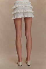 Amy Pointelle Knit Frill Bloomers - Ivory