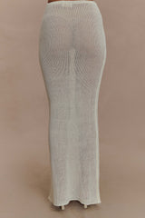 Reagan Knit Maxi Skirt - White