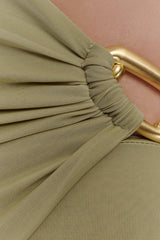 Ashford Asymmetrical Slinky Maxi Dress - Sage