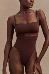 Saria High Waist Shapewear Briefs - Espresso