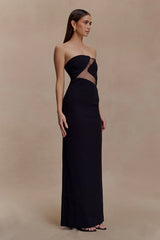 Lianne Strapless Maxi Dress - Black