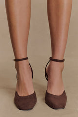 Kaleen Faux Suede Wedge Heel - Chocolate