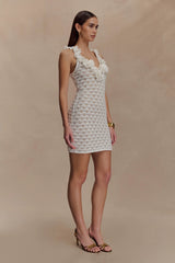 Brigid Ruffle Knit Sleeveless Dress - Ivory
