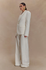 Jameson Cinched Linen Blazer - Oat Marle