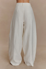 Cyrene Linen Wide Leg Pants - Oat Marle