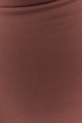 Madison Strapless Slinky Maxi Dress - Chocolate