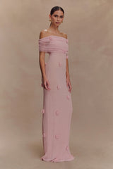 Brynn Orchid Knit Maxi Dress - Pastel Pink