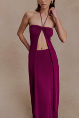 Marimae Long Knit Top - Plum