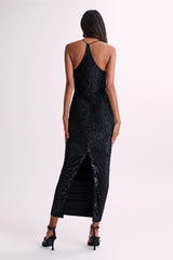 Tierra Sequin Maxi Dress - Black