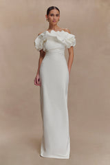 Sariya Sculptural Maxi Dress - White