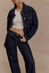 Mannon Mid Rise Denim Jeans - Washed Indigo Blue