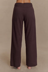 Natalya Knit Wide Leg Pants - Dark Chocolate