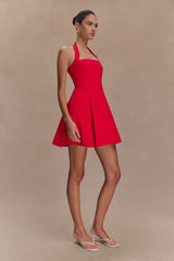 Julia Halter Mini Dress - Red
