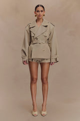 Alden High Waisted Short - Pebble