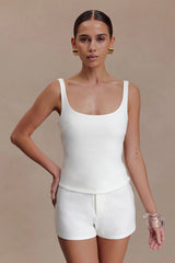 Blanca Stretch Crepe Cami Top - White