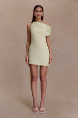 Daisie Chiffon Mini Dress - Lemon