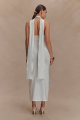 Wynn Floral Knit Midi Dress - White