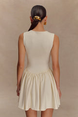 Sharon Scuba Jersey Mini Dress - Ivory