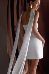 Orellia Strapless Suiting Mini Dress - Ivory