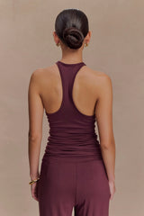 Ramona Modal Tank Top With Hardware - Mahogany