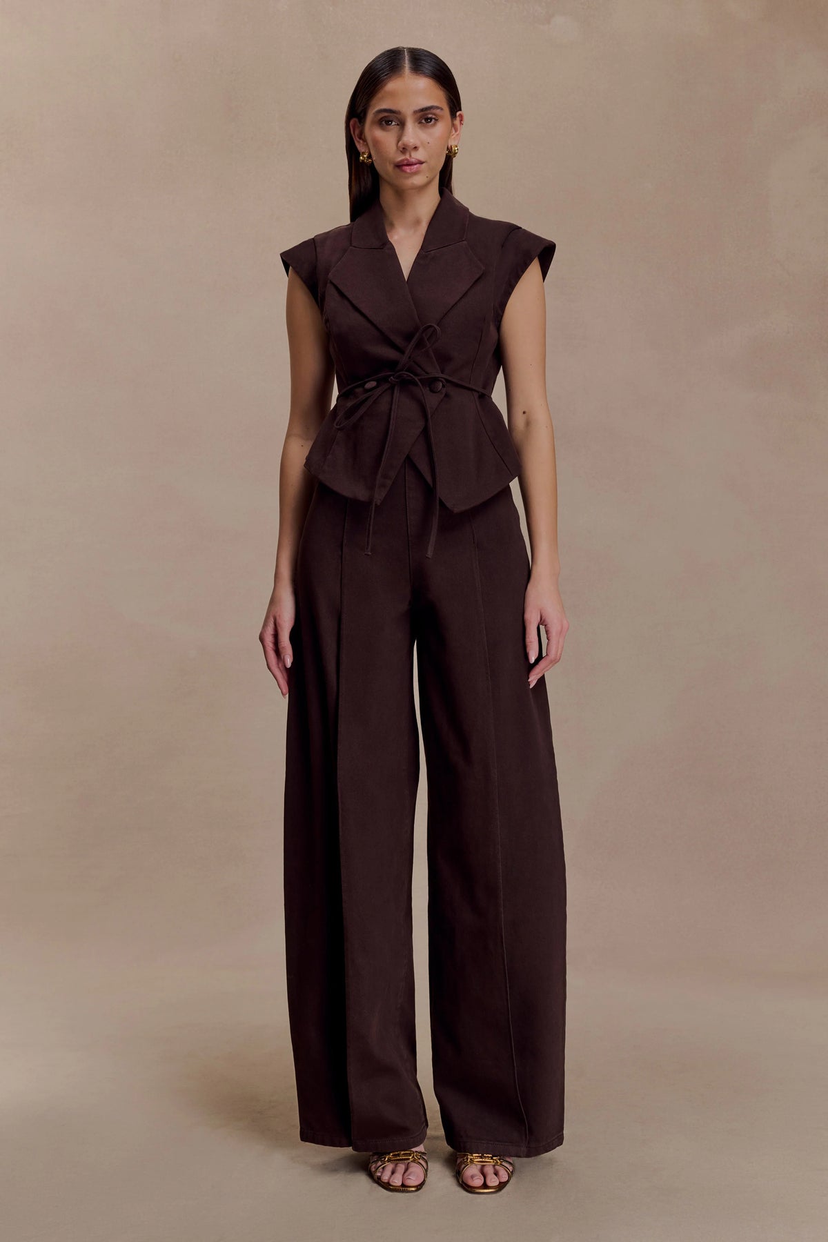 Beatrix High Rise Denim Jeans - Chocolate