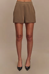 Korrie Suiting Short - Cacao Brown